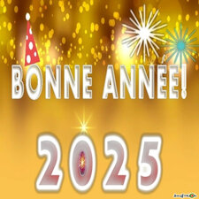 Carte de souhait de Bonne Année 2025