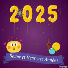 carte bonne et heureuse année 2025 à toi