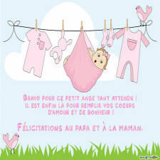 Carte félicitations fille- illustration bébé naissance – Syboulette  Illustration