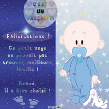 Carte Felicitation Naissance Bebe Garcon Bleu gratuit à imprimer (carte 759)